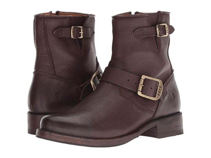 Frye Vicky 6 (dark Brown) Women's Zip Boots
