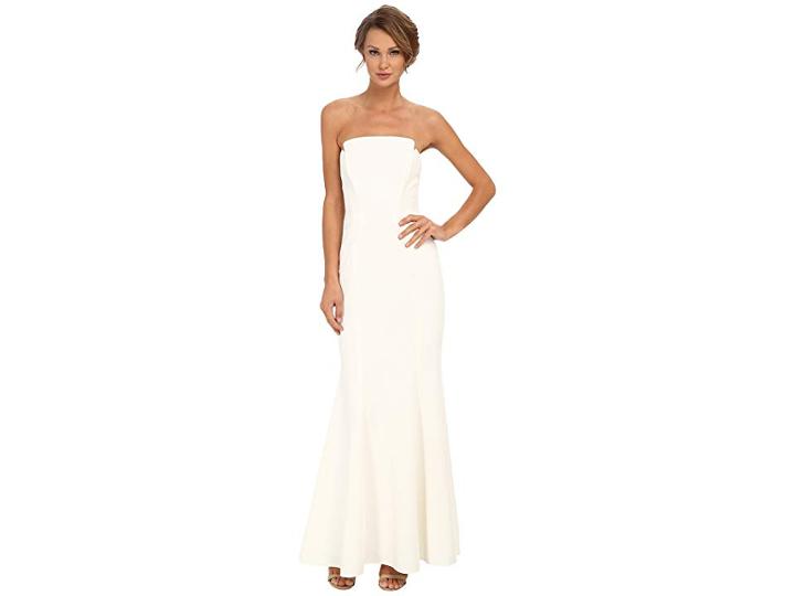 Jill Jill Stuart Strapless Crepe Fitted Column Gown (off-white) Women's Dress