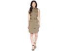 Lauren Ralph Lauren Petite Stretch Cotton Twill Utility Dress (sage Moss) Women's Dress