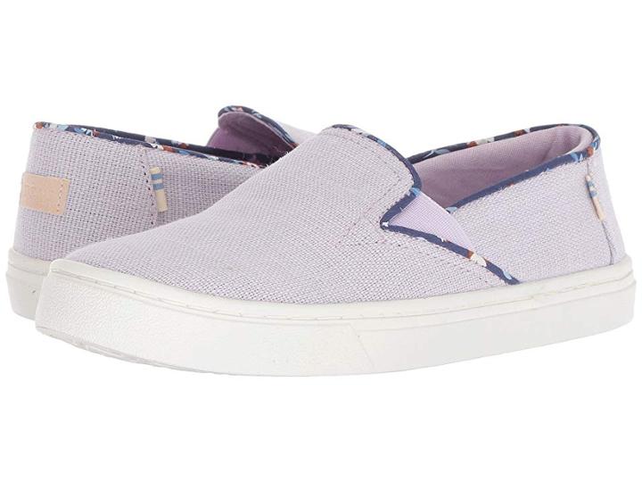 Toms Kids Luca (little Kid/big Kid) (lavender Heritage Canvas) Girl's Shoes