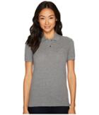 Lacoste Short Sleeve Two-button Classic Fit Pique Polo (galaxite Chine) Women's Clothing