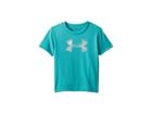 Under Armour Kids Edge Camo Big Logo Short Sleeve (little Kids/big Kids) (teal Punch) Boy's Clothing