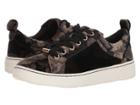 Earth Zag (black Printed Velvet) Women's Lace Up Casual Shoes