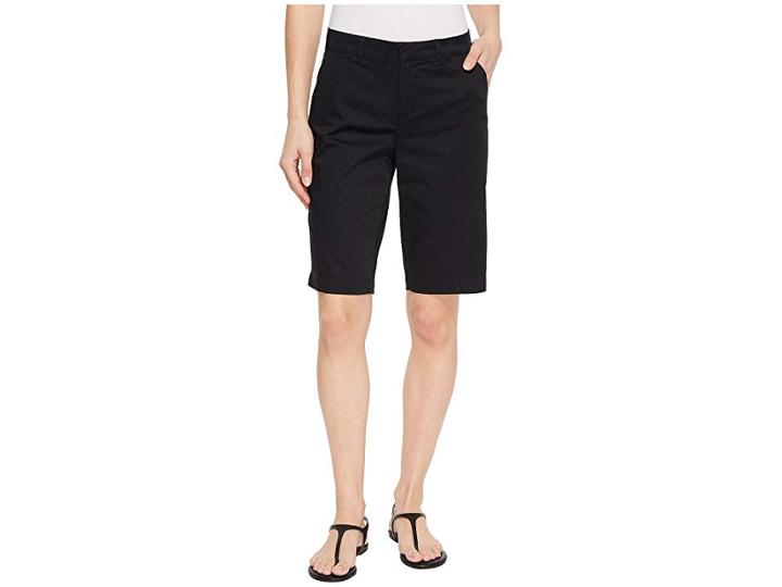 Nydj Bermuda Shorts Hook-and-bar Waist In Black (black) Women's Shorts