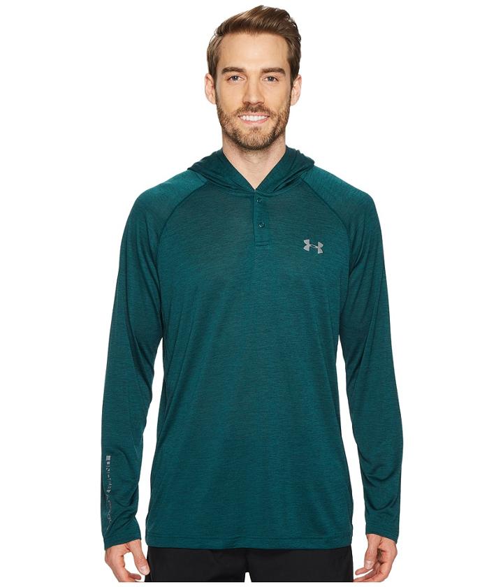 Under Armour Ua Techtm Popover Henley (arden Green/graphite) Men's Long Sleeve Pullover