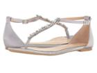 Jewel Badgley Mischka Carrol (silver Satin) Women's Shoes