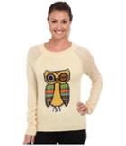 Woolrich Motif Mohair Crew Sweater (wool Cream Owl) Women's Sweater