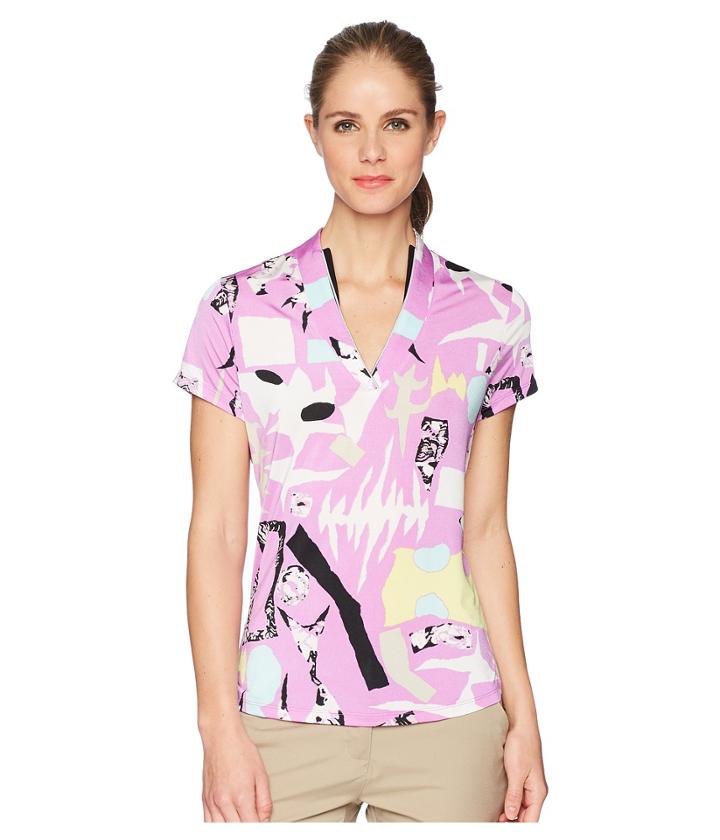 Jamie Sadock Cirque Print Short Sleeve Top (desire) Women's Short Sleeve Pullover