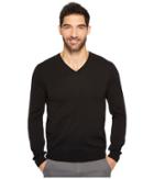 Perry Ellis Classic Solid V-neck Sweater (black) Men's Sweater