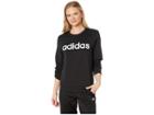 Adidas Essentials Linear Crew Neck (black/white) Women's Sweatshirt