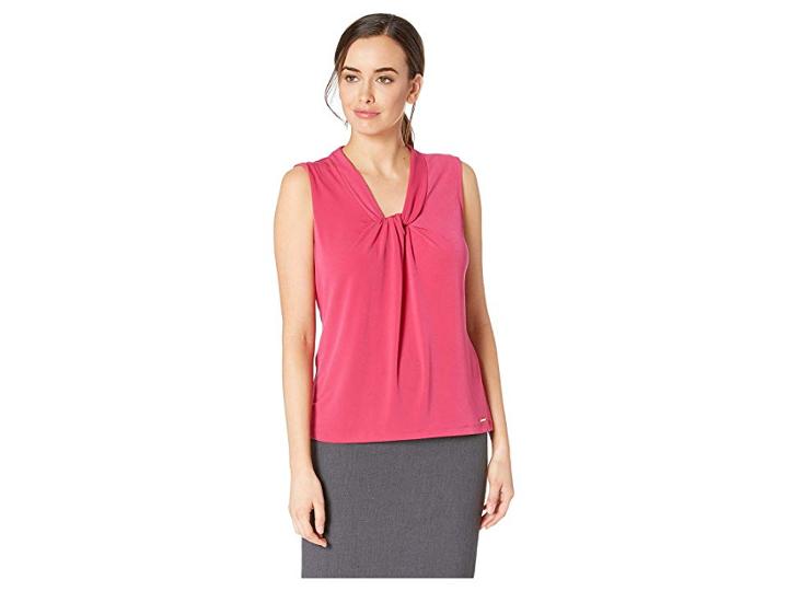 Calvin Klein Printed V-neck Cami (vivacious) Women's Sleeveless