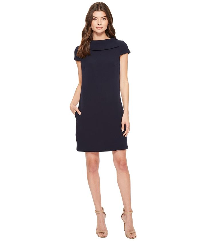 Badgley Mischka Cap Sleeve Dress (navy) Women's Dress