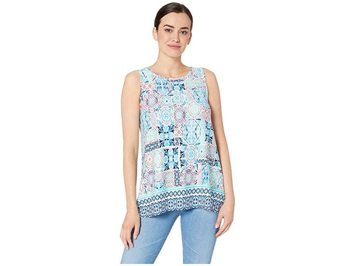 Pappagallo Swing Top (ocean Multi) Women's Blouse