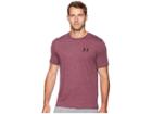 Under Armour Sportstyle Left Chest Short Sleeve (dark Maroon Medium Heather/black) Men's Clothing