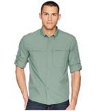 White Sierra Kalgoorlie Cool Touch Long Sleeve Shirt (mountain Pine) Men's Long Sleeve Pullover