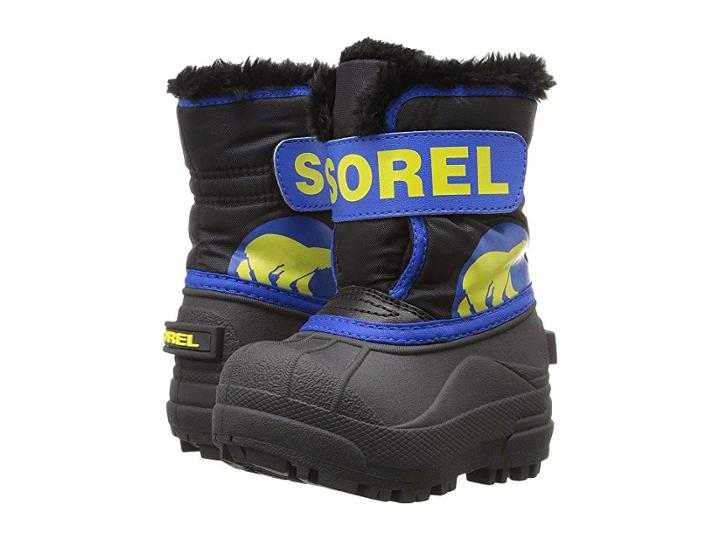 Sorel Kids Snow Commander (toddler) (black/super Blue) Boys Shoes