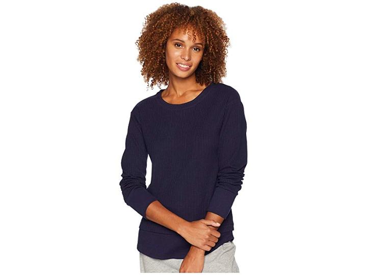 Donna Karan Long Sleeve Top (ink) Women's Pajama