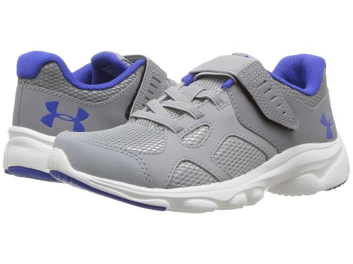 Under Armour Kids Ua Bps Pace Rn Ac (little Kid) (steel/white/team Royal) Boys Shoes