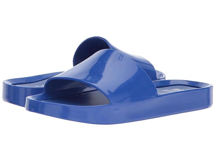 Mini Melissa Mel Beach Slide (little Kid/big Kid) (blue) Girls Shoes