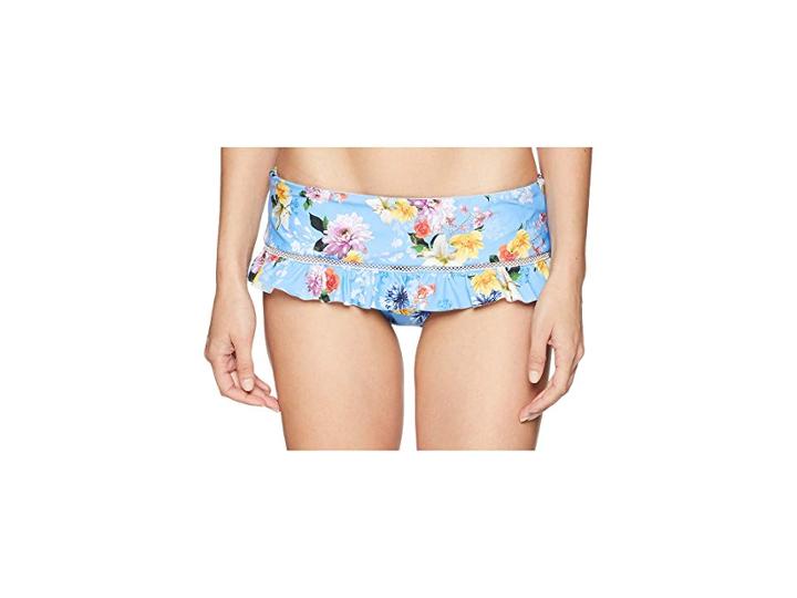 Nanette Lepore Monaco Bouquet Sweetheart Skirted Bottom (chambray) Women's Swimwear