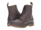 Dr. Martens Serena 8-eye Boot (dark Brown Burnished Wyoming) Women's Lace-up Boots