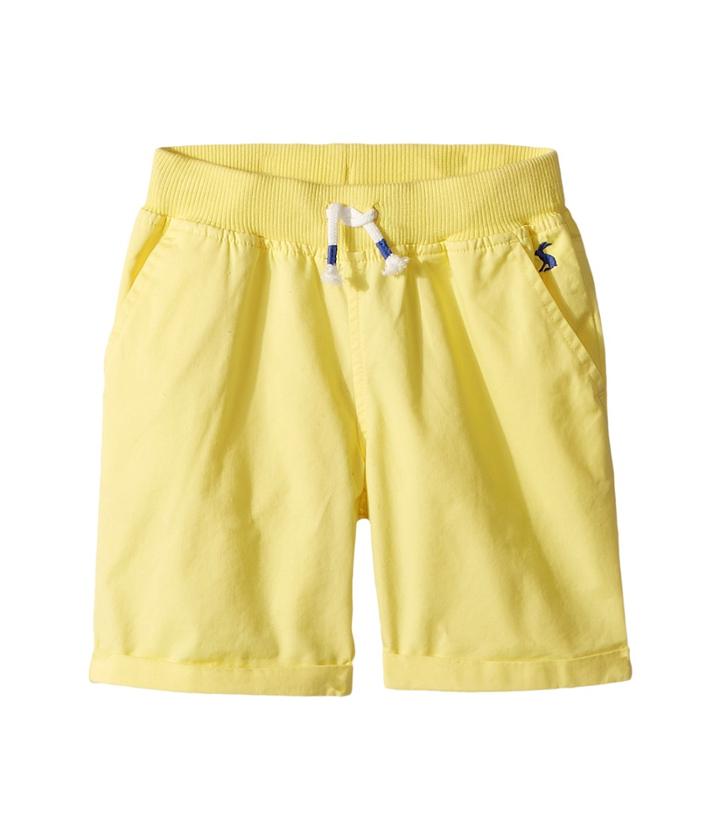 Joules Kids Woven Shorts (toddler/little Kids/big Kids) (pale Lemon) Boy's Shorts