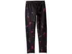 Polo Ralph Lauren Kids Cherry-print Jersey Leggings (little Kids) (black/red Multi) Girl's Casual Pants