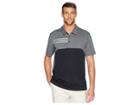 Adidas Golf 3-stripes Heather Block Polo (black Heather) Men's Short Sleeve Pullover