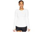 Under Armour Ua Coldgear(r) Armour Crew (white/metallic Silver) Women's Clothing