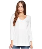 Lilla P 3/4 Sleeve Tunic (white) Women's Blouse