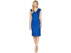Adrianna Papell Jade Lace Sheath Dress (blue Lotus) Women's Dress