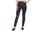 Ag Adriano Goldschmied Farrah Skinny Ankle In Lacquered Distressed Pure Black (lacquered Distressed Pure Black) Women's Jeans