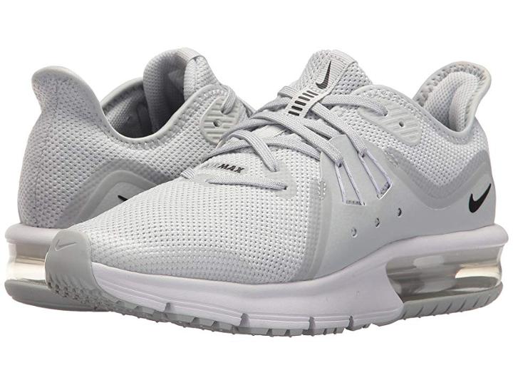 Nike Kids Air Max Sequent 3 (big Kid) (pure Platinum/black/white/wolf Grey) Boys Shoes