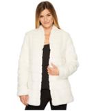Ellen Tracy Faux-fur Coat (white) Women's Coat