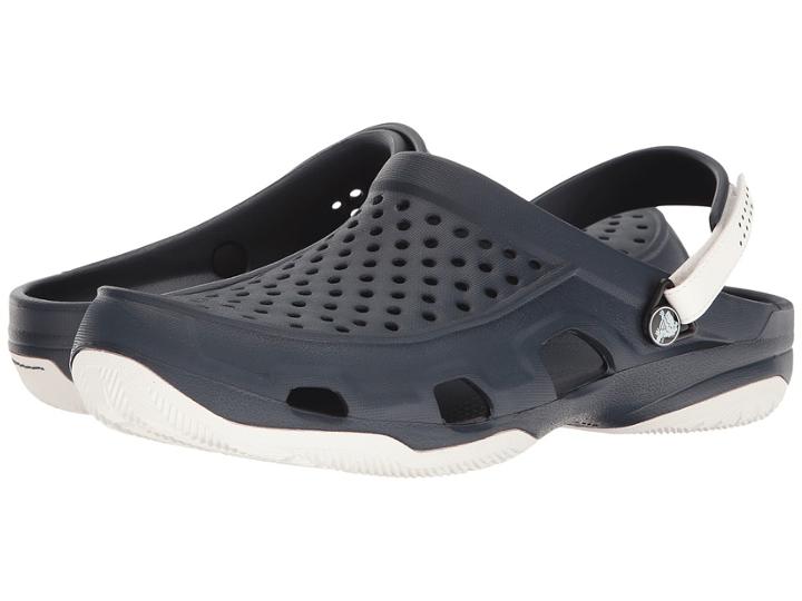 Crocs Swiftwater Deck Clog (navy/white) Men's Clog/mule Shoes