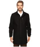 Perry Ellis Wool Zip Front City Coat (black) Men's Coat