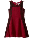 Us Angels Sleeveless A-line Dress W/ Lace Trim (big Kids) (cranberry) Girl's Dress