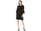 Gabby Skye Bell Sleeve Ruffle Dress (black) Women's Dress