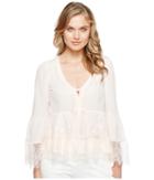 Nanette Lepore Virginia Lace Top (buff) Women's Clothing