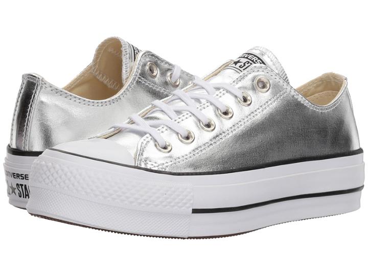 Converse Chuck Taylor(r) All Star Canvas Lift (silver/black/white) Women's Classic Shoes