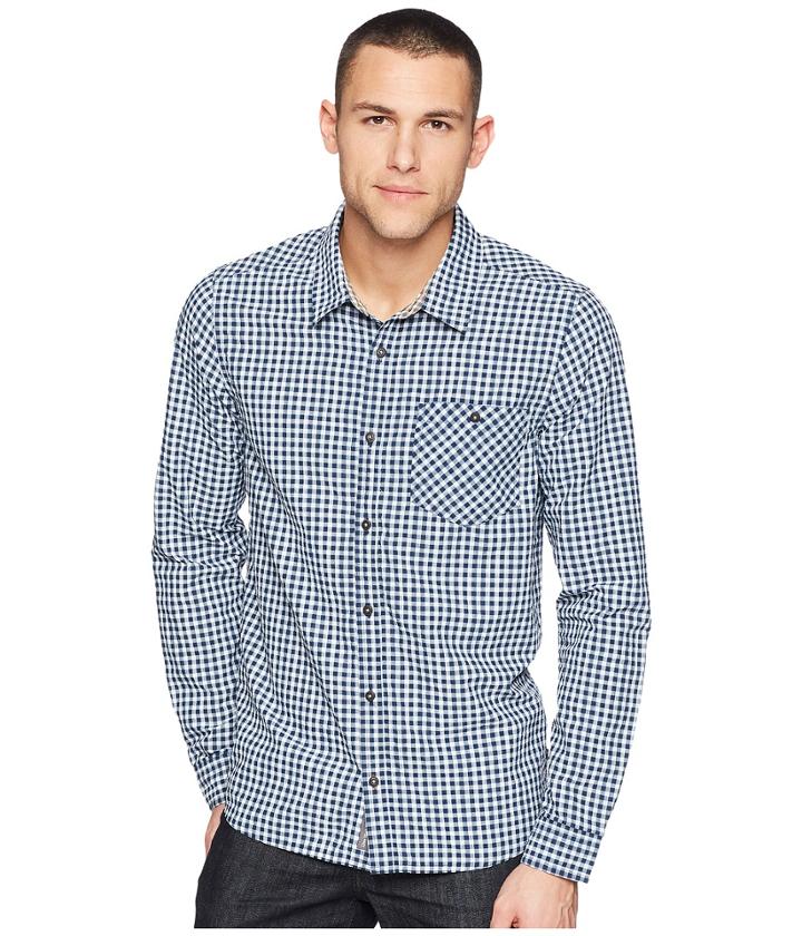 Toad&co Debug Upf Lightness Shirt (deep Navy) Men's Long Sleeve Button Up