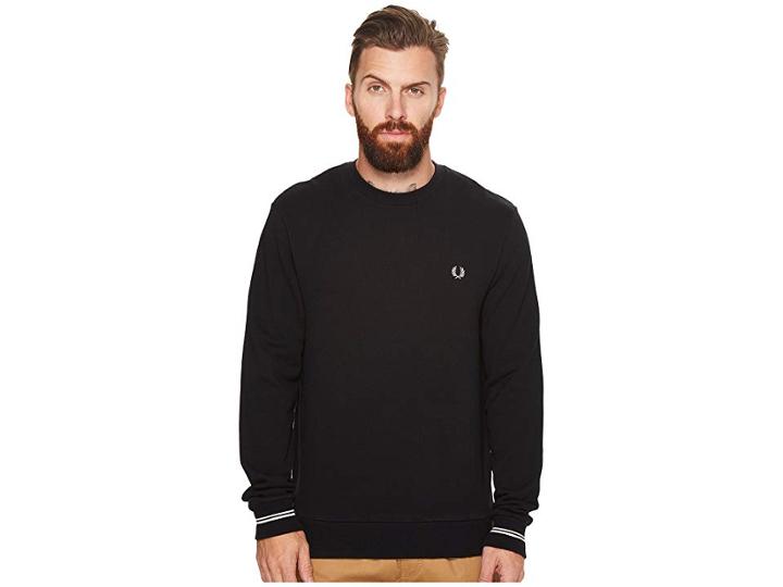 Fred Perry Crew Neck Sweater (black) Men's Sweater