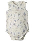 Stella Mccartney Kids Gizmo Sleeveless Footie W/ Ice Cream Print (infant) (cream) Boy's Jumpsuit & Rompers One Piece