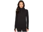 Hot Chillys Mtf Solid Zip-t (black) Women's Clothing