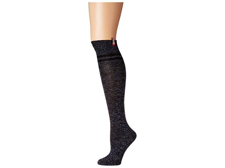Hunter Original Aurora Borealis Stripe Knee High Knit Sock (vivid Blue) Knee High Socks Shoes