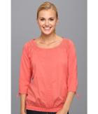 Aventura Clothing Bevin Peasant Top (spiced Coral) Women's Long Sleeve Pullover