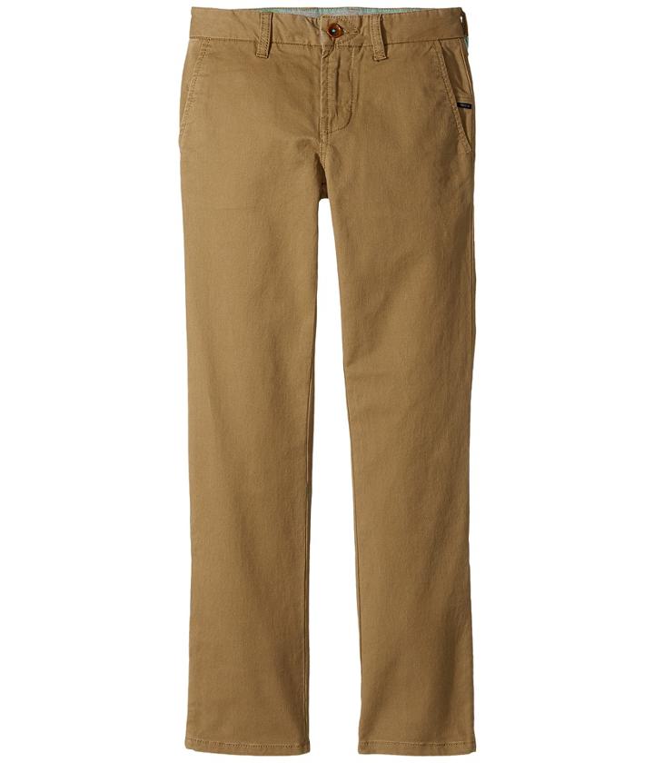 Vissla Kids High Tider Pants Slim Fit Stretch Twill 28 (big Kids) (kangaroo) Boy's Casual Pants