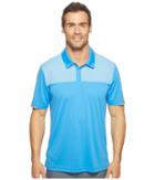 Adidas Golf Climachill Heather Block Competition Polo (blast Blue) Men's Short Sleeve Pullover