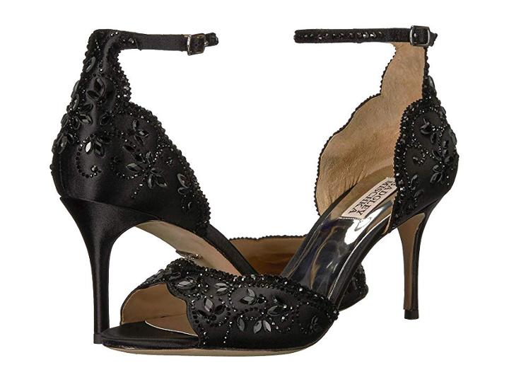 Badgley Mischka Veta (black Satin) High Heels