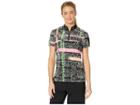 Jamie Sadock Crunchy Mad Plaid Print Short Sleeve Top (sage/luminosity Pink) Women's Clothing